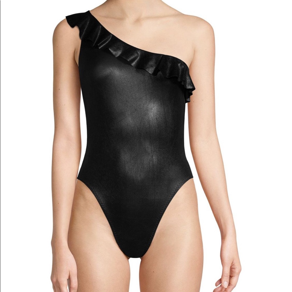 NWT Black Norma Kamali One Piece Swimwear